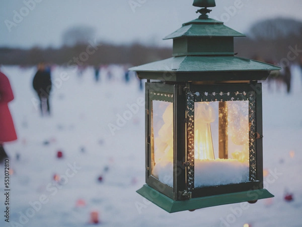 Obraz lantern in the snow