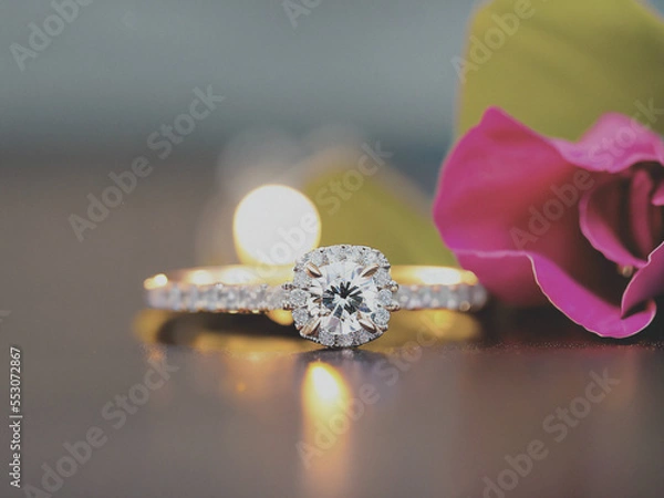 Obraz ring with diamonds