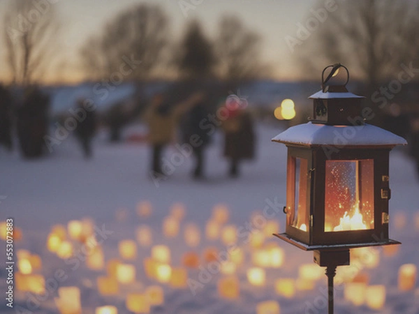 Obraz lantern in the snow