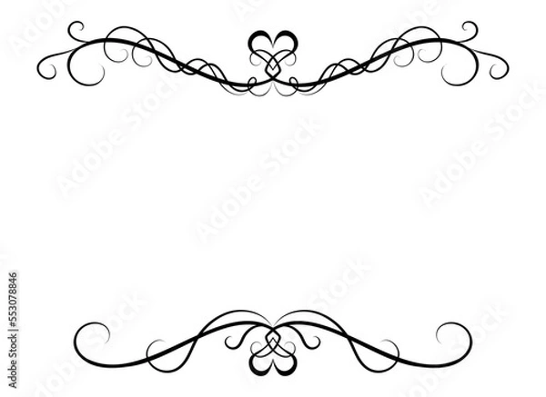 Obraz エレガントなハートのフレーム1