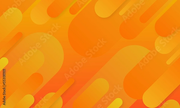 Fototapeta Radiant orange abstract geometry emanates fluid brilliance and captivating background.cool wallpaper	