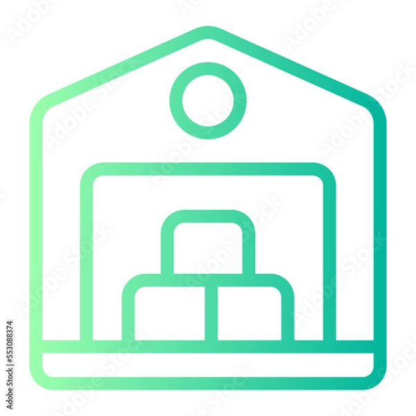 Fototapeta warehouse gradient icon