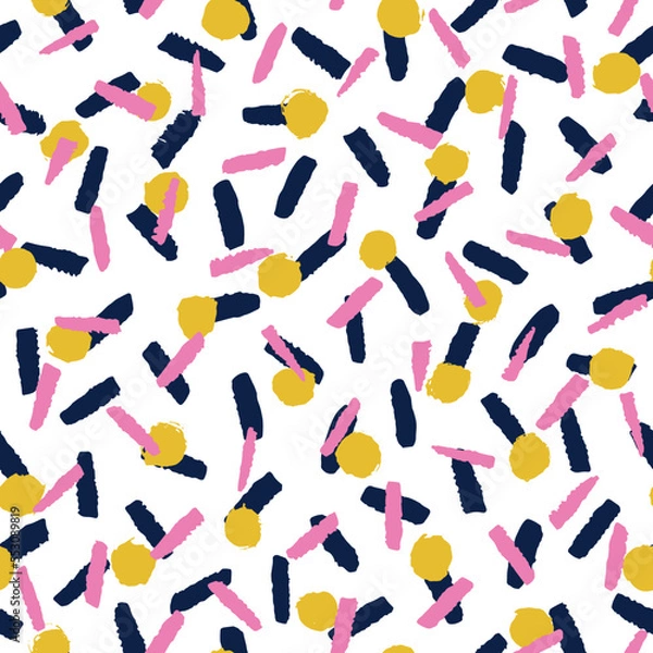 Obraz Colorful abstract hand drawn seamless pattern