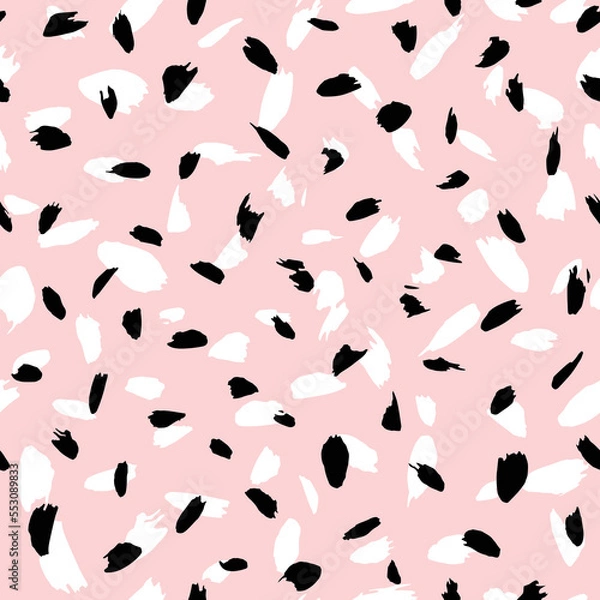 Obraz Pink abstract hand drawn seamless pattern