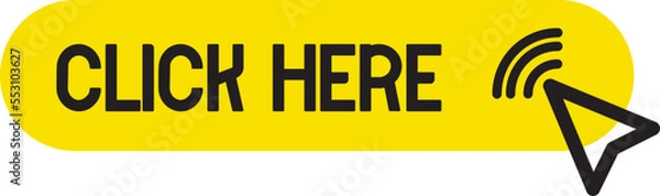 Obraz Click here set web buttons with action