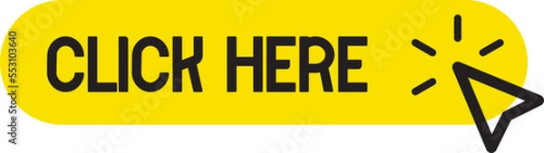 Obraz Click here set web buttons with action