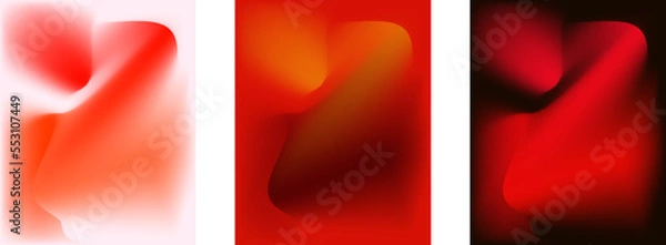 Fototapeta Set of gradient background with beautiful gradation color, red white black background.vertical banner