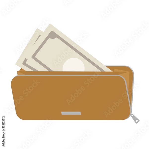 Fototapeta 色のがま口財布のイラスト（ベクター）