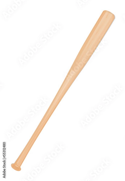 Fototapeta Wooden baseball bat