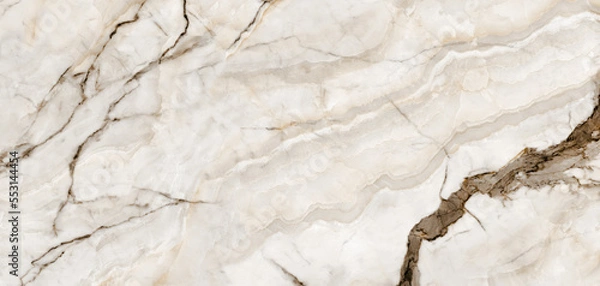 Fototapeta White crystal onyx marble texture background with forest curly vines. Cloudy luxurious lustrous marble stone for wallpaper, ceramic slab tile, flooring, parking and kitchen tile design.