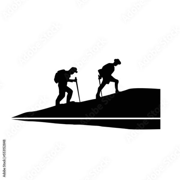 Obraz logo of a climber or natural adventurer, suitable for natural adventures