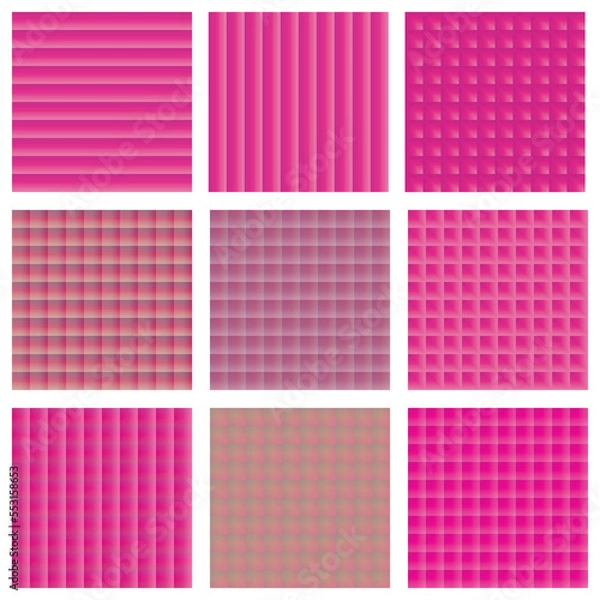 Fototapeta Original checkered background. Grid background with different cells. Abstract striped and checkered pattern. Illustration for scrapbooking. Seamless pattern.