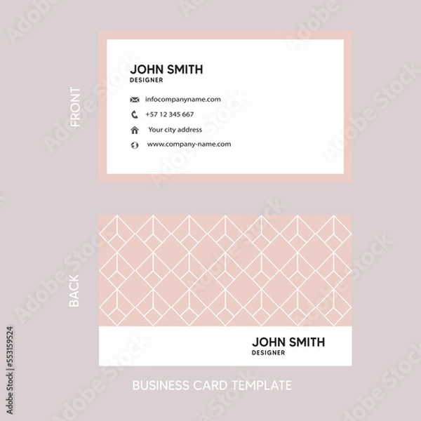 Obraz pink and white card