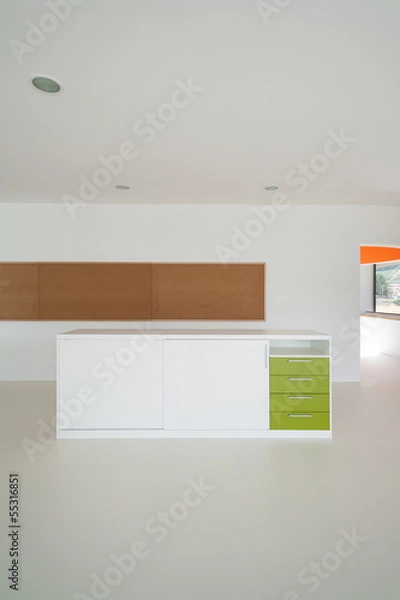 Fototapeta new architecture, interior, elementary school, large hall