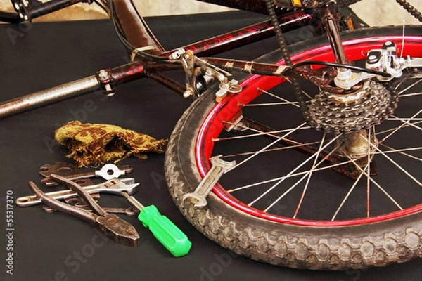 Fototapeta bicycle repair.