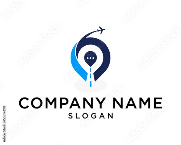 Obraz LOGO TRAVELER AND LOCATION VECTOR LOGO