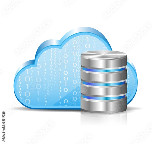 Obraz ベクター、クラウドのデータベース