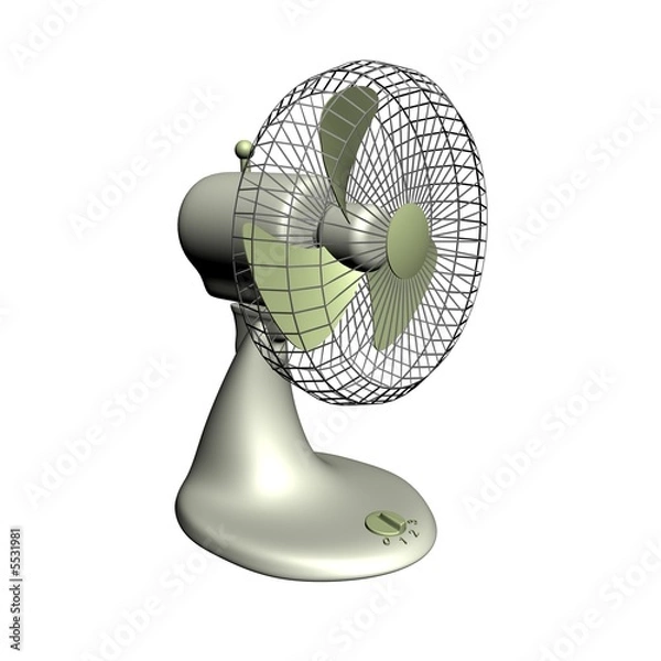 Obraz 3D render of the plastic electrical fan