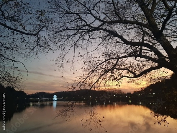 Obraz sunset on the river