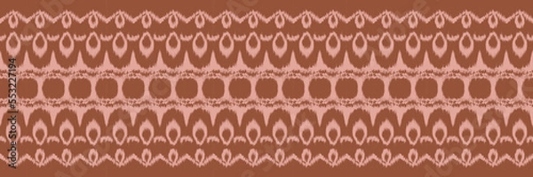 Obraz Batik Textile Ikkat or ikat flowers seamless pattern digital vector design for Print saree Kurti Borneo Fabric border brush symbols swatches cotton