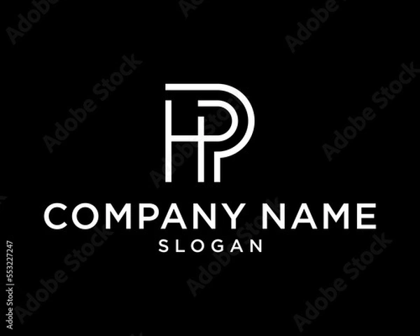 Obraz business logo design MINIMALIST LOGO MODERN LETTER HPP