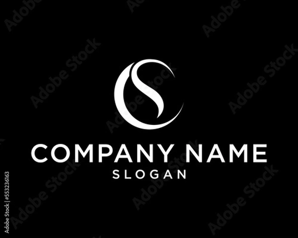 Obraz Initial Letter  CS Modern Futuristic Minimal Monogram Vector Logo Design