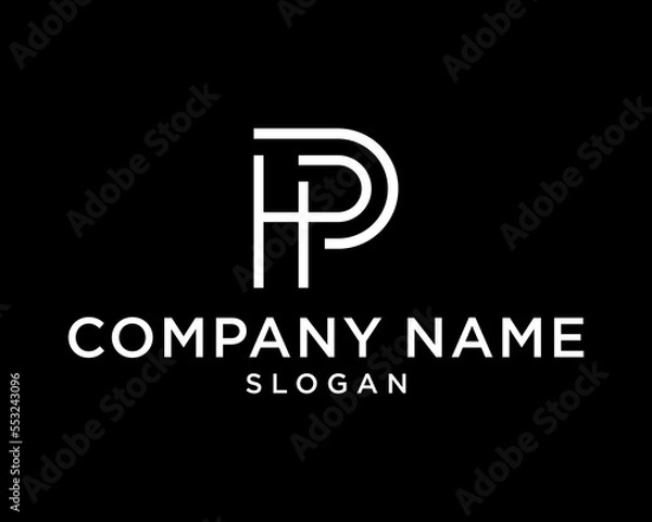 Fototapeta business logo design MMINIMALIST LOGO INITIAL LOGO HPP VECTOR LOGO