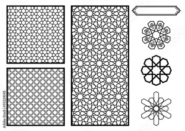 Obraz Traditional Middle Eastern / Islamic Patterns - Vector