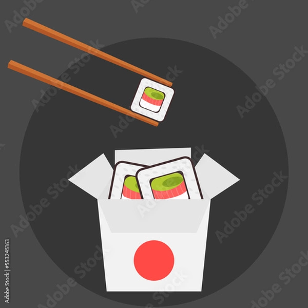 Obraz This is a sushi rolls, Asian food