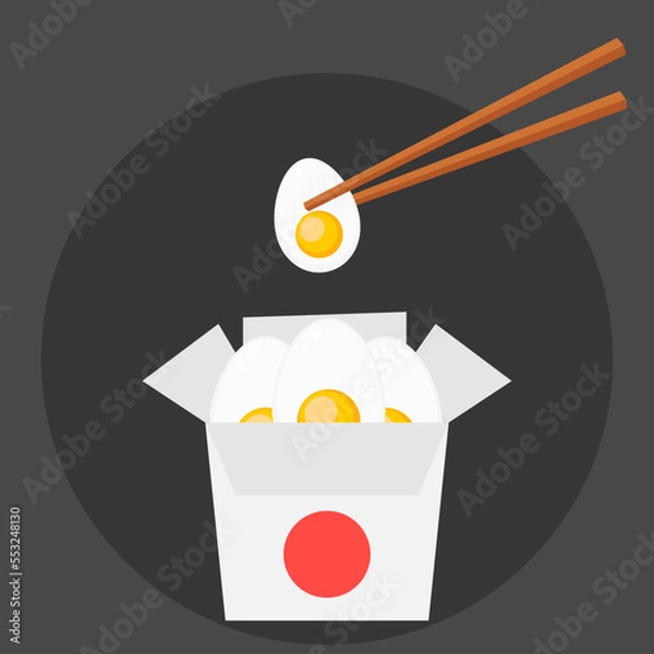 Obraz Asian traditional chinese food in paper container.