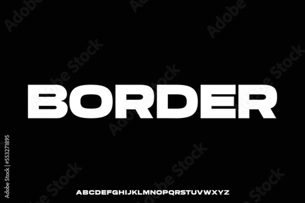 Fototapeta Strong bold sans serif display font vector