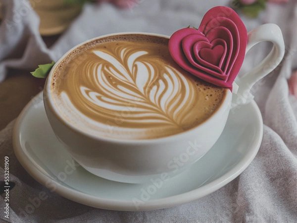 Obraz cup of coffee with chocolate
