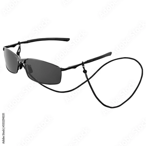 Obraz summer dark sunglasses with a strap on an isolated background