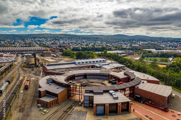 Obraz train station turntable