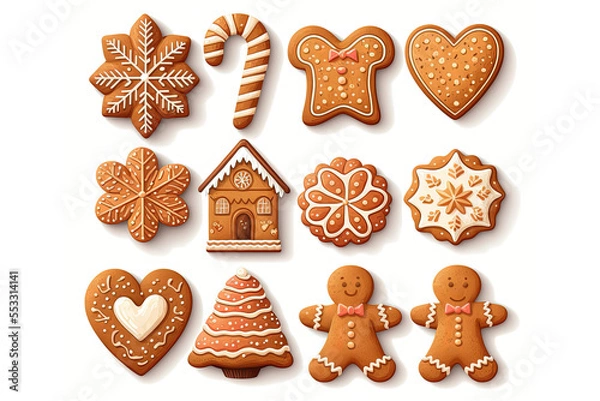 Fototapeta gingerbread cookies and gingerbread