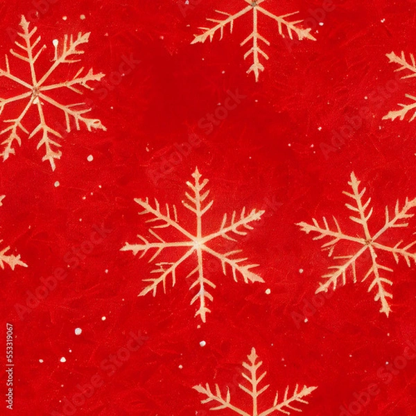 Obraz Seamless Snowflakes Christmas Patterns 