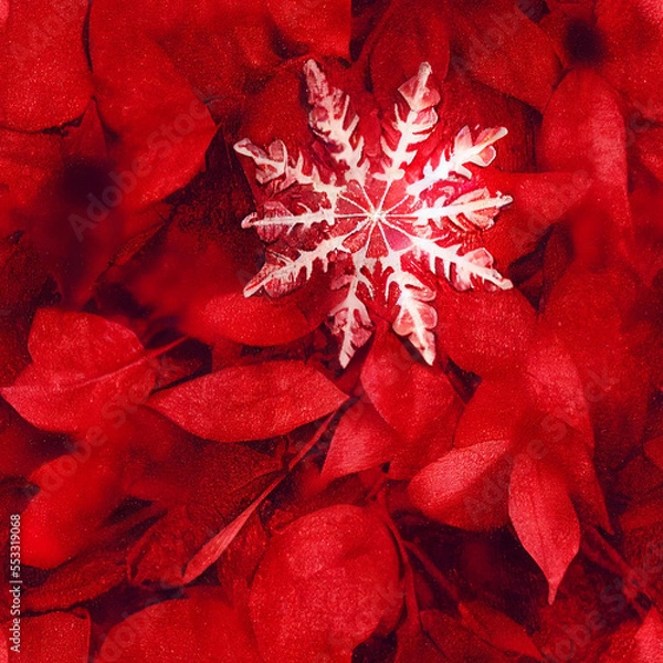 Obraz Seamless Snowflakes Christmas Patterns 