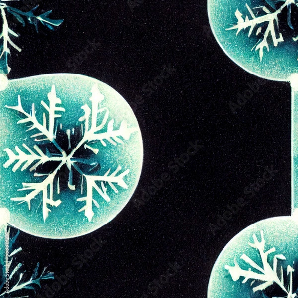 Obraz Seamless Snowflakes Christmas Patterns 