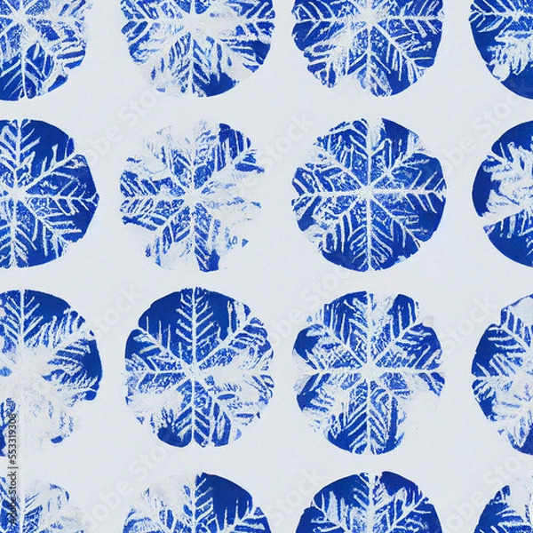 Obraz Seamless Snowflakes Christmas Patterns 
