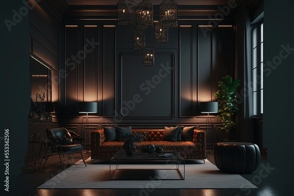 Obraz Digital illustration about house interior.