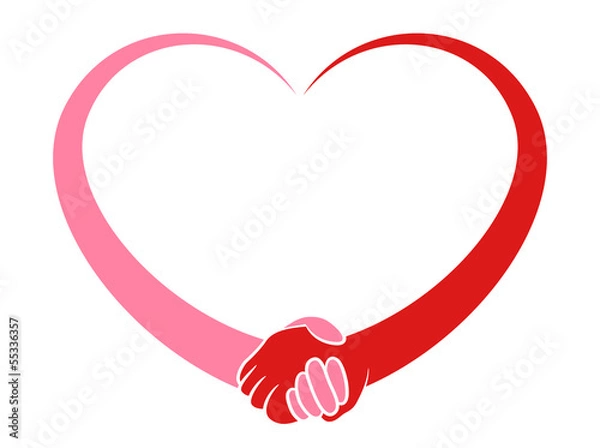 Obraz Heart holding hands
