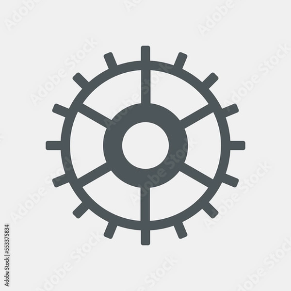 Fototapeta Gear cog mechanism icon quality vector illustration cut