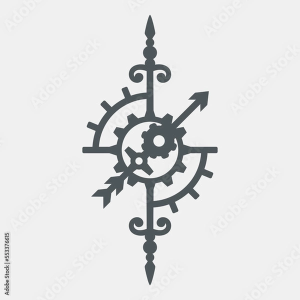 Obraz Steampunk element quality vector illustration cut