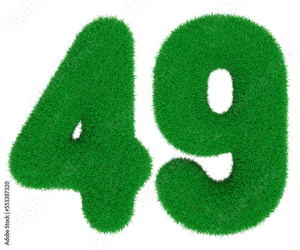 Obraz grass number 49 green with generative AI