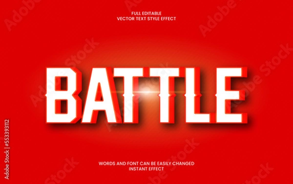 Fototapeta Battle Text Effect