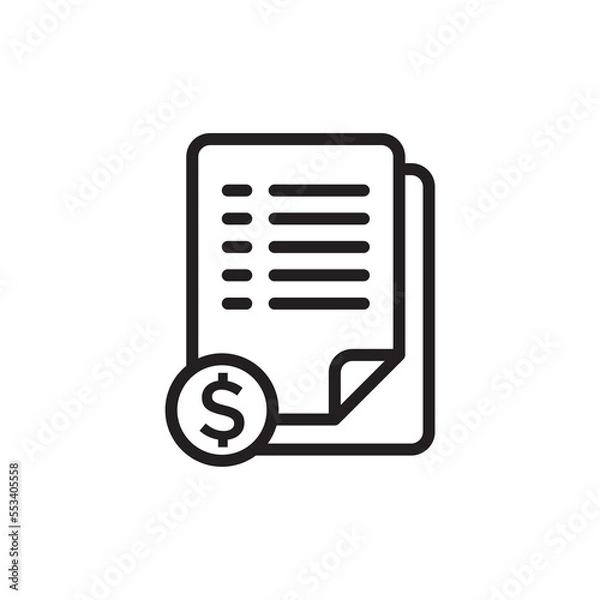 Fototapeta bill icon design vector template