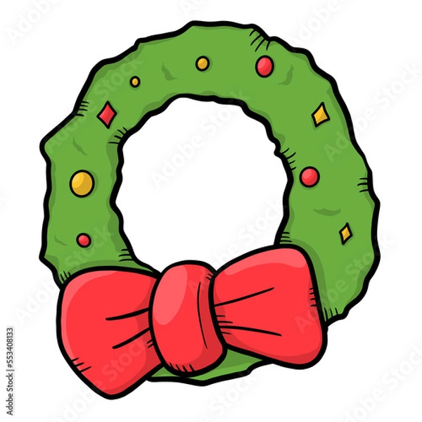 Obraz Decorations Christmas cartoon collection - element color clipart designed 
