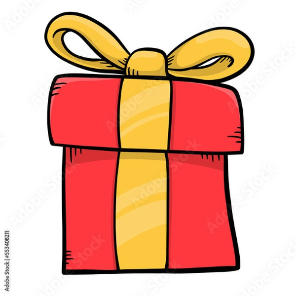 Obraz Gift box cartoon collection - element color clipart designed 