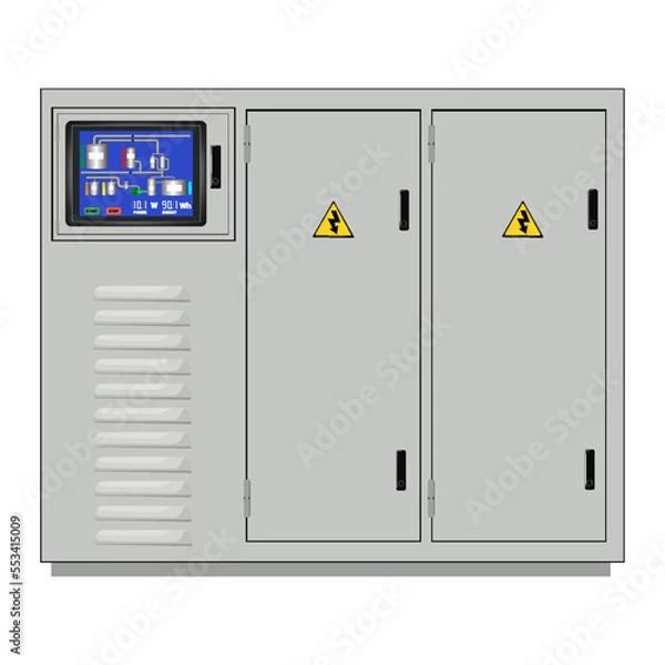 Obraz Control Panel. Production control panel and control of computer devices. Touchpad. Vector graphics
