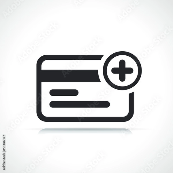Fototapeta add new payment card icon